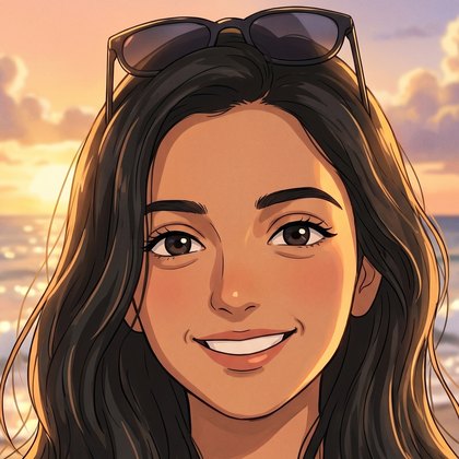 Aparajita at the beach at sunset